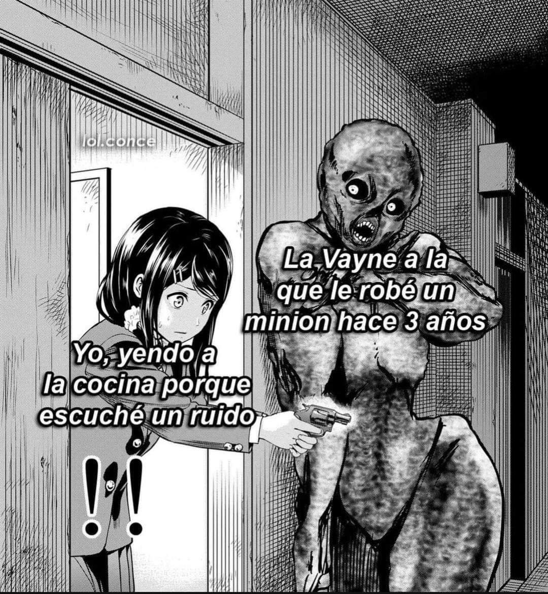 ExploitGoficial's tweet photo. Arrobéa a tu main vayne favorito que todavía te odia por ese minion que robaste en 2017
#LoL #Meme #LoLMeme #ExploitGaming #LAS https://t.co/nSQbDX2Syv