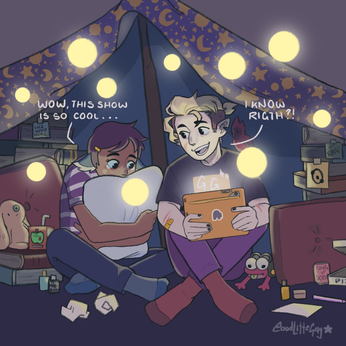 kallmedumb's tweet image. Vee and Hunter’s sleepover cuz the are THE BEST SIBLINGS sand the would definitely watch SU together🤝
#TheOwlHouse #StevenUniverse #LuzNoceda