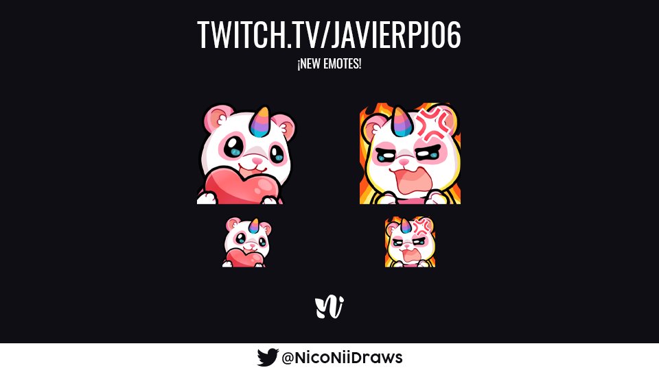 Javierpj07's tweet photo. Nuevos emotes para el canal echos por @NicoNiiDraws un exelente trabajo uwu https://t.co/WS6LuSgWdL