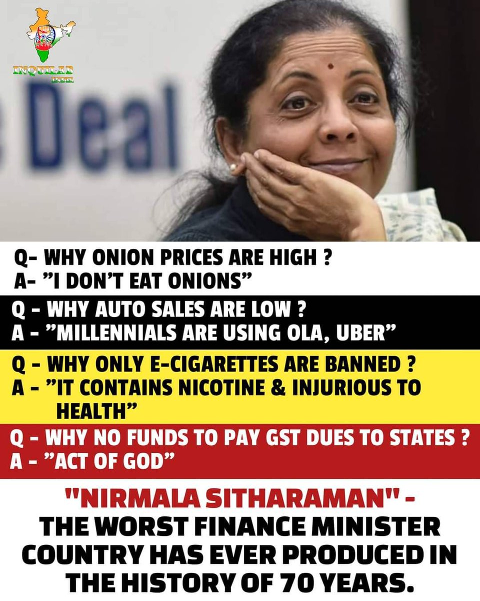 VinayDokania's tweet photo. What is this behavior , Nirmala? https://t.co/tj54b1GIFx
