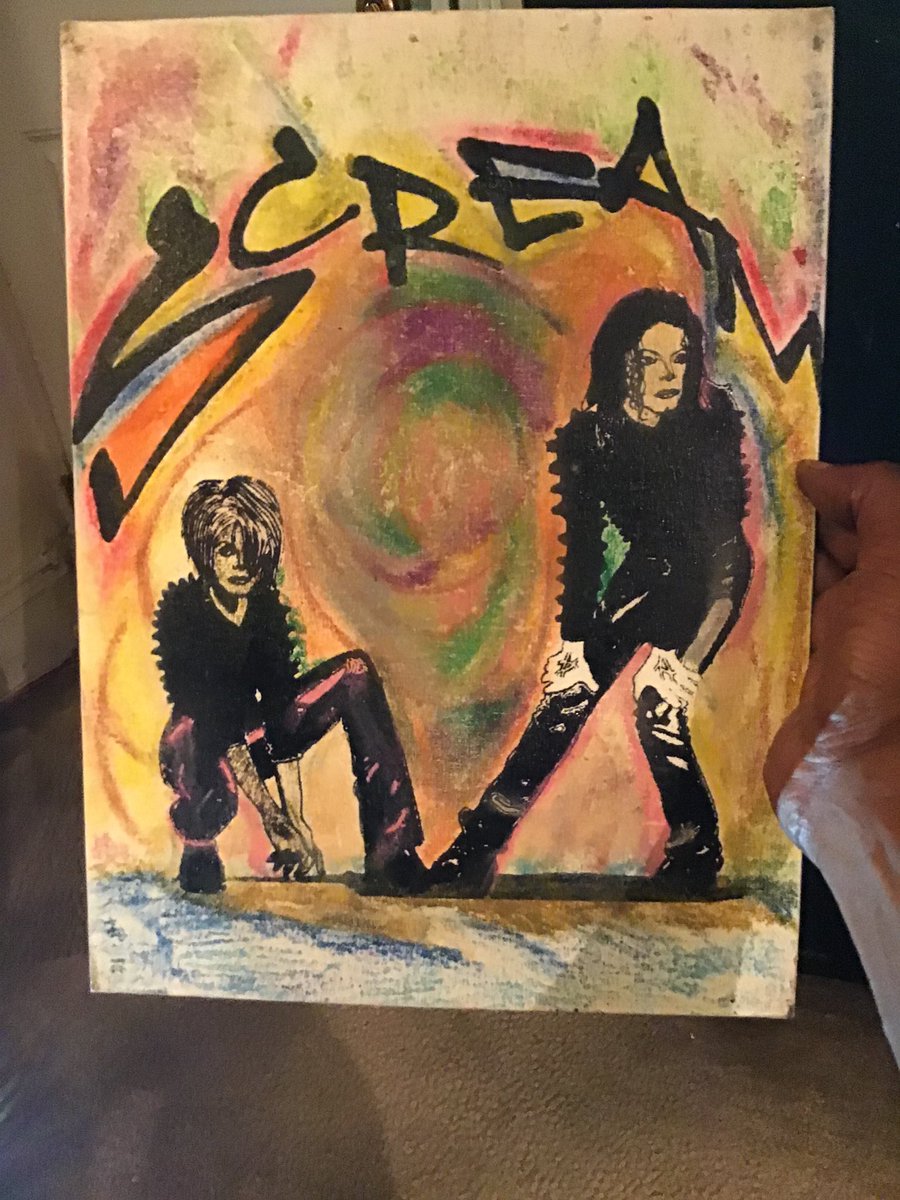 DArscorpius's tweet image. “...and I won’t give up the fight,...”
“Scream”  12” x 16” flat canvas. Screen and acrylics combo.
#darscorpius 
#michaelandjanet #michaelandjanetscream #michaeljackson #janetjackson