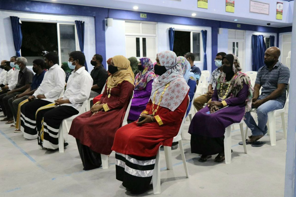 MoTmv's tweet photo. Tourism Diversification &amp; Localisation team of @MoTmv continued #Meemu tour on Sep 3rd to #Dhiggaru.  Accompanied by Atoll Council President Nimal, MPs @IkramHassan and @IbrahimNaseerMP. The team met @mdhiggaru Council #WDC and tourism enthusiasts. https://t.co/WCPjMzYeGG