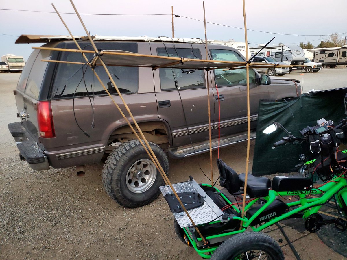 OpenSourceBike's tweet photo. Trual fitting of the solar panel roof. #solarpower #Arduino #bicycles #ebike #ElectricVehicles #trikes #opensourcebike https://t.co/k7gGvWLAn6