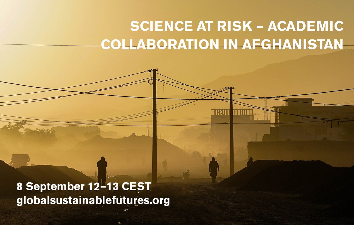 Science at Risk - webinar on academic collaboration in Afghanistan. Tomorrow 12:00–13:00 CEST organised by  Global Sustainable Futures <a href="/GMVcentrum/">Göteborgs centrum för hållbar utveckling</a> <a href="/chalmersuniv/">Chalmers University of Technology</a> and <a href="/goteborgsuni/">Göteborgs universitet / University of Gothenburg</a>. Registration and more gmv.gu.se/global-sustain…
<a href="/sida/">Sida</a> <a href="/MistraForskning/">Mistra</a> <a href="/SweMFA/">Swedish Ministry for Foreign Affairs</a>