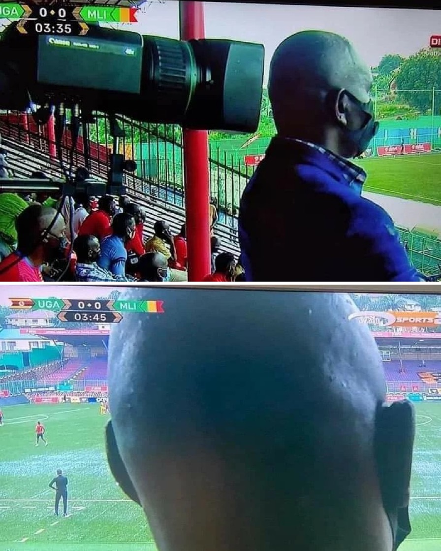 ⚽️ Insolite : un homme s’est placé en plein milieu devant une caméra au début du match de qualification à la #CDM2022 entre le #Mali et l’#Ouganda. Les téléspectateurs ont eu droit à la vue de l’arrière de son crâne pendant quelques minutes. (Sudinfo)