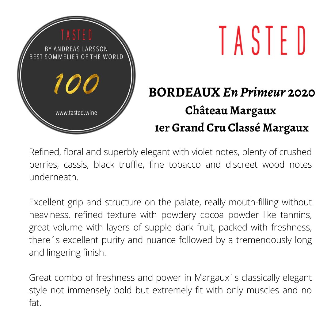 Château Margaux⠀
Margaux 1er Grand Cru Classé - Bordeaux - France⠀

#ChateauMargaux #100points #Margaux #grandcru #1ergrandcruclasse #Bordeaux #France #AndreasLarsson #wineoftheday #winetasting #tasting #enprimeur #primeurs #winelover #tasted #sommelierproblem #vino #vin #wine
