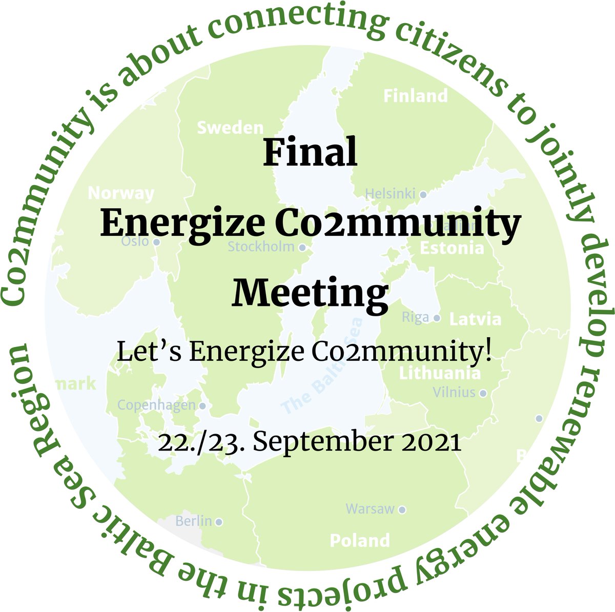 Let’s Energize Co2mmunity! On the 22. and 23. September we will host our final meeting in Denmark 🙋‍♀️ The event will be both in-person and hybrid, register here for online participation: forms.gle/Cu93pvutkDaHFG… #MadeWithInterreg