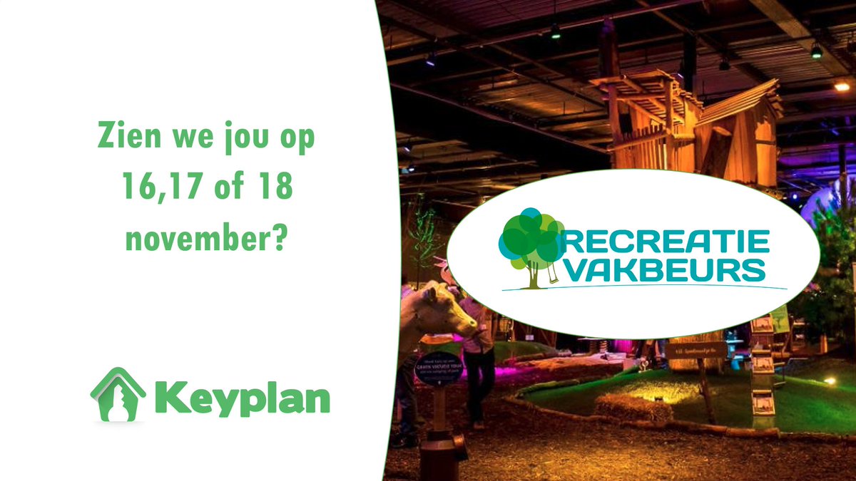 KeyplanNL's tweet image. Zien we jou op 16, 17 of 18 november?

Op deze data staan wij op de Recreatie Vakbeurs in Hardenberg! Kom gezellig langs voor een bakkie en alles wat je wilt weten over Keyplan. Wij kijken er naar uit om jullie te spreken!  

Bekijk ook: recreatie-vakbeurs.nl