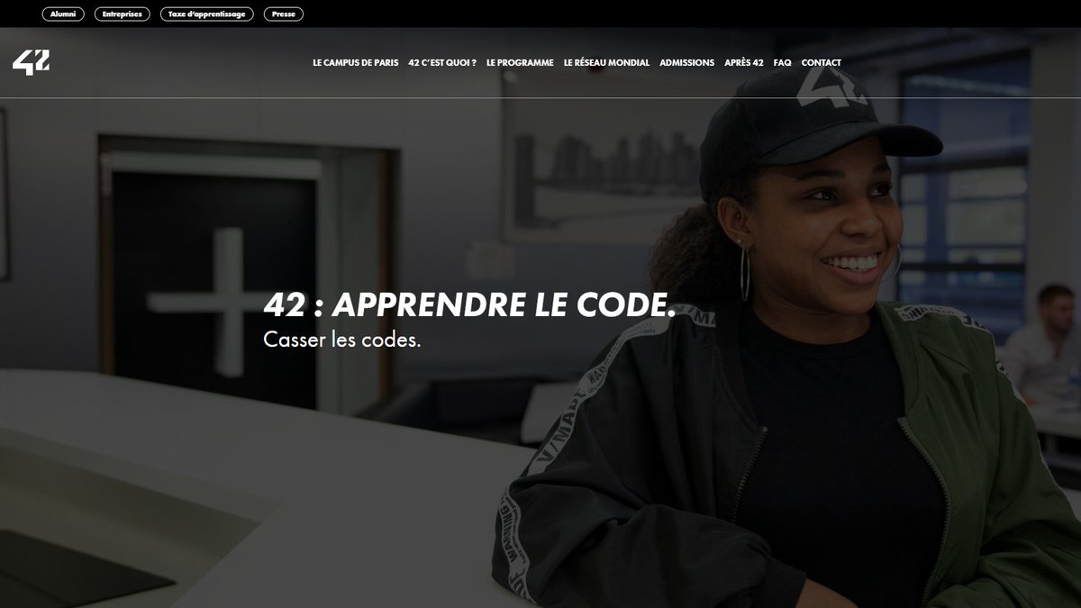 C'est quoi 42 ? Découvrez la réponse à cette question et à bien d'autres sur notre nouveau site Internet. Qu'est ce que la Piscine, comment intégrer un campus à Paris ou dans le monde, que faire après ses études : bonne visite sur 42.fr !