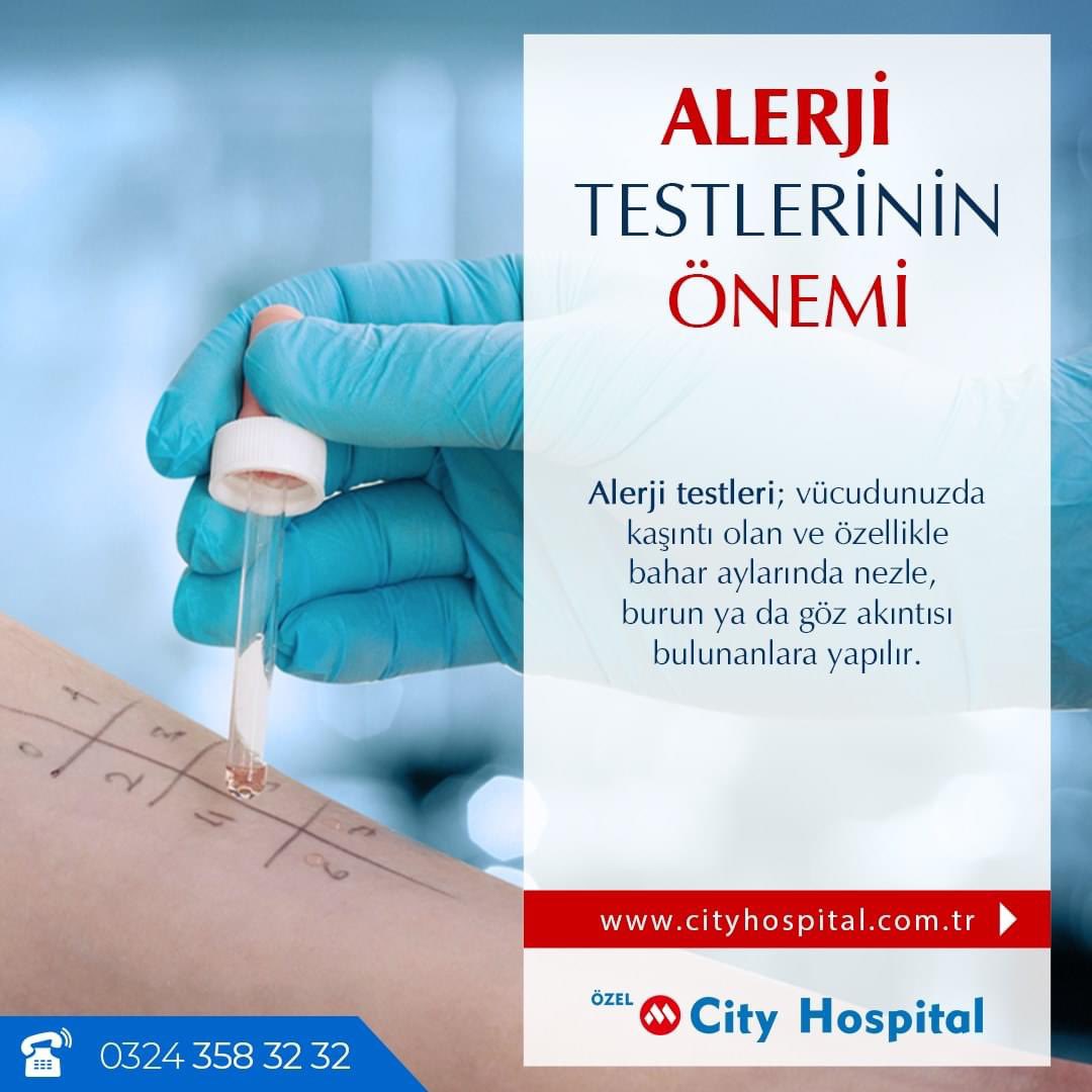 Alerji testleri, alerjik deri hastalıklarında şikayetleri tetikleyen alerjenleri açığa çıkarmak amacıyla uygulanan tanısal testlerdir. . 🌐 cityhospital.com.tr . #alerji #alerjikrinit #polealerjisi #polen #alerjitestleri #cityhospital #cityhospitalmersin #mersin #mezitli