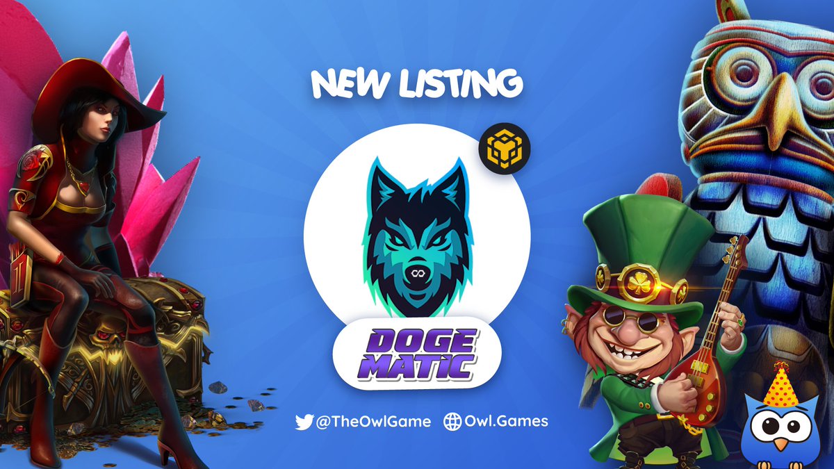 $SOON Listed on Owl.Games! 

Enjoy more than 3000 games using $SOON from the 
<a href="/dogematic_/">Dogematic</a>
 team on #BSC!

Win more $SOON with $SOON <a href="/TheOwlGame/">OWL.GAMES</a>