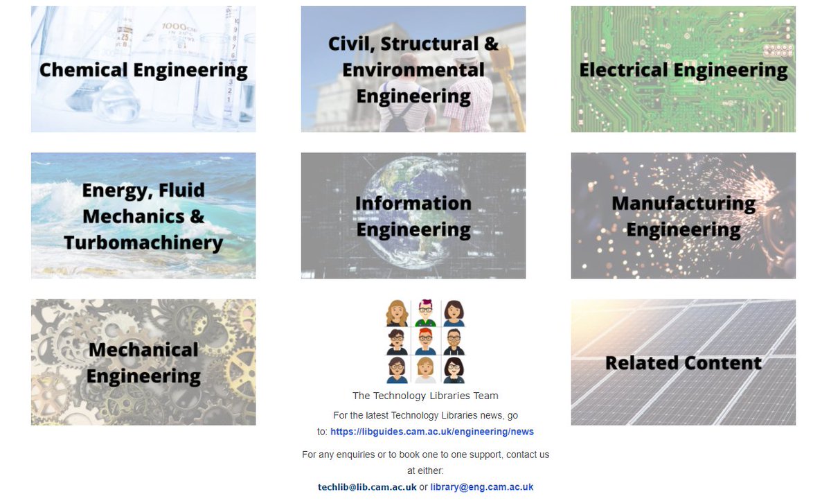 From #Biotechnology to #FluidMechanics and everything in between, our #EngineeringSciences guide can help you find resources, information, and support for your specific field of Engineering! libguides.cam.ac.uk/engineeringsci…