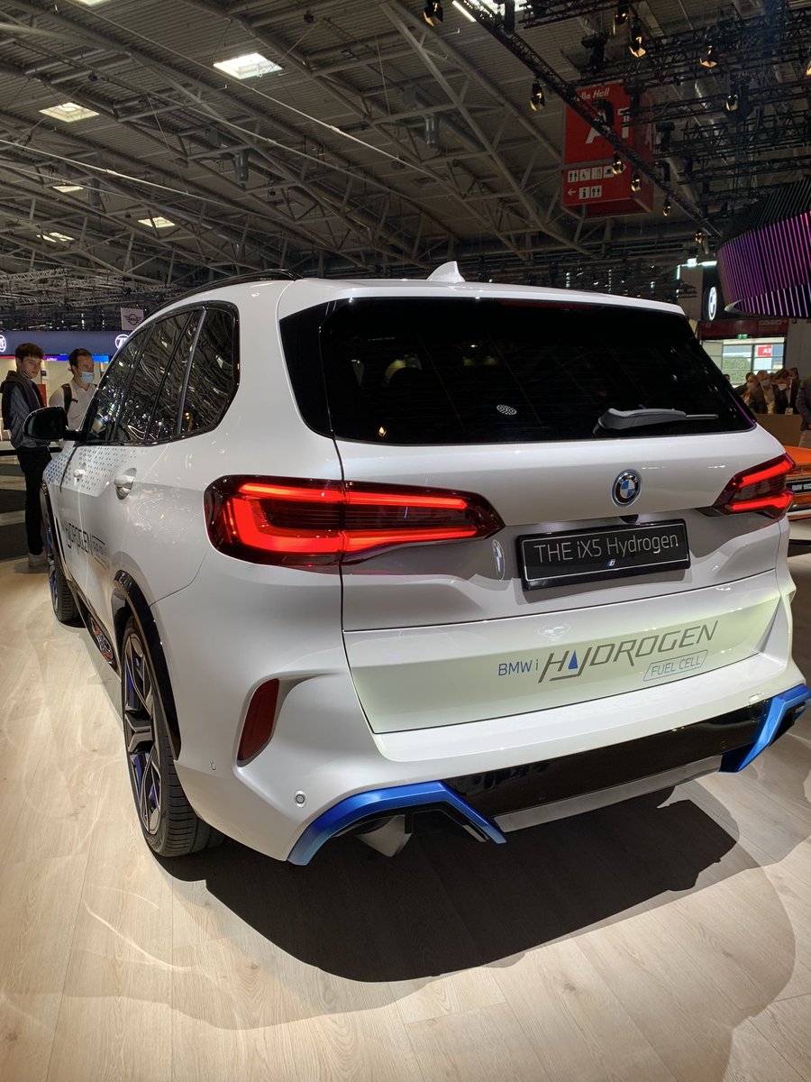 The <a href="/BMW/">BMW</a> #iX5hydrogen #fuelcell vehicle on display at #IAAMobility2021. Pretty slick looking vehicle! #hydrogen