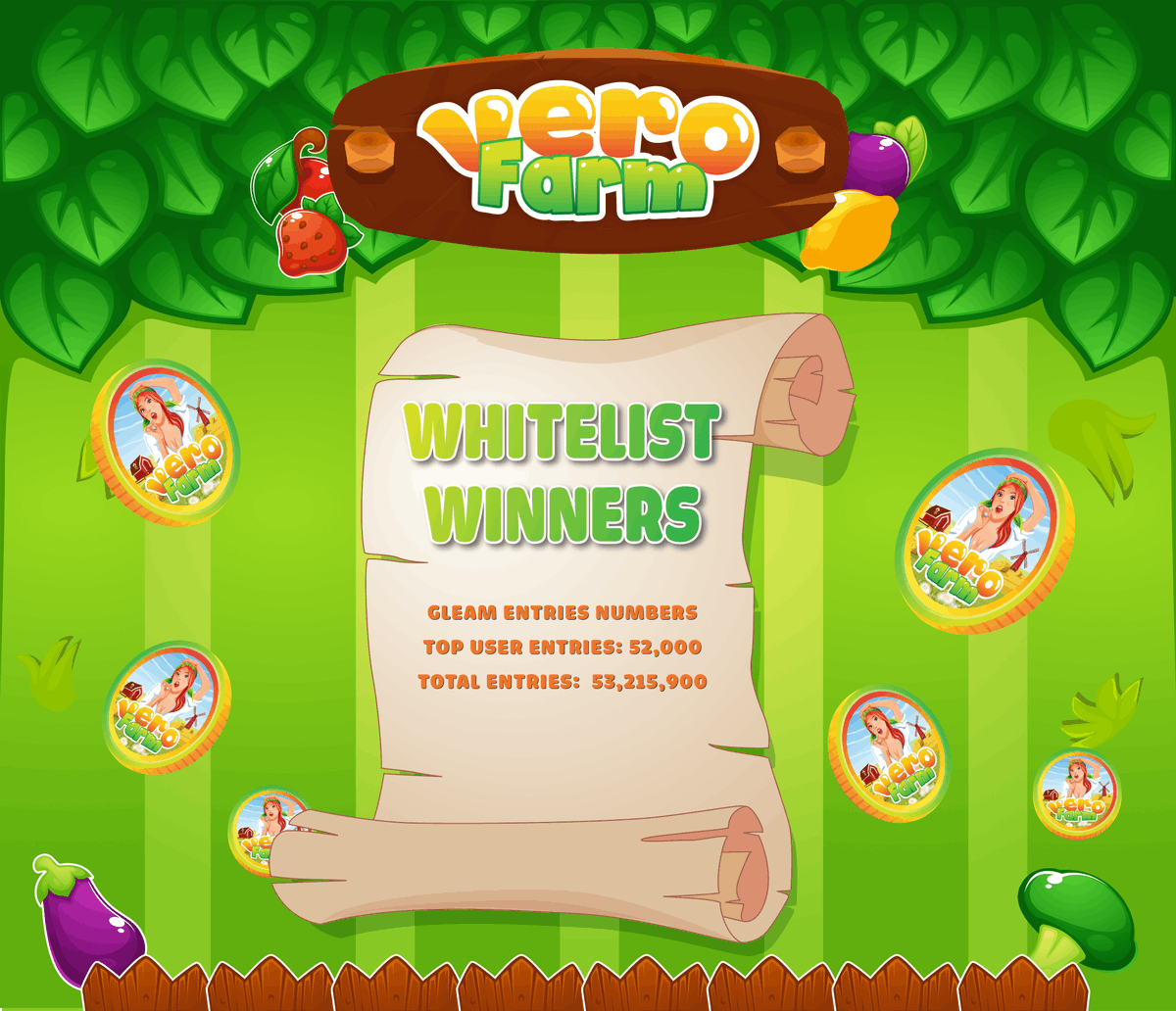 VeroFarmGames's tweet photo. 💥ARE YOU ON THE WHITELIST?💥

Dear community,
Thank you so much for your participation and the insane amount of support you gave to our IDO Whitelist contest
🎉 Here is the list of the winners:
https://t.co/CWfnaaaDt1
Congratulation! We will see all of you soon in our IDO event! https://t.co/rnCOJTmB3K