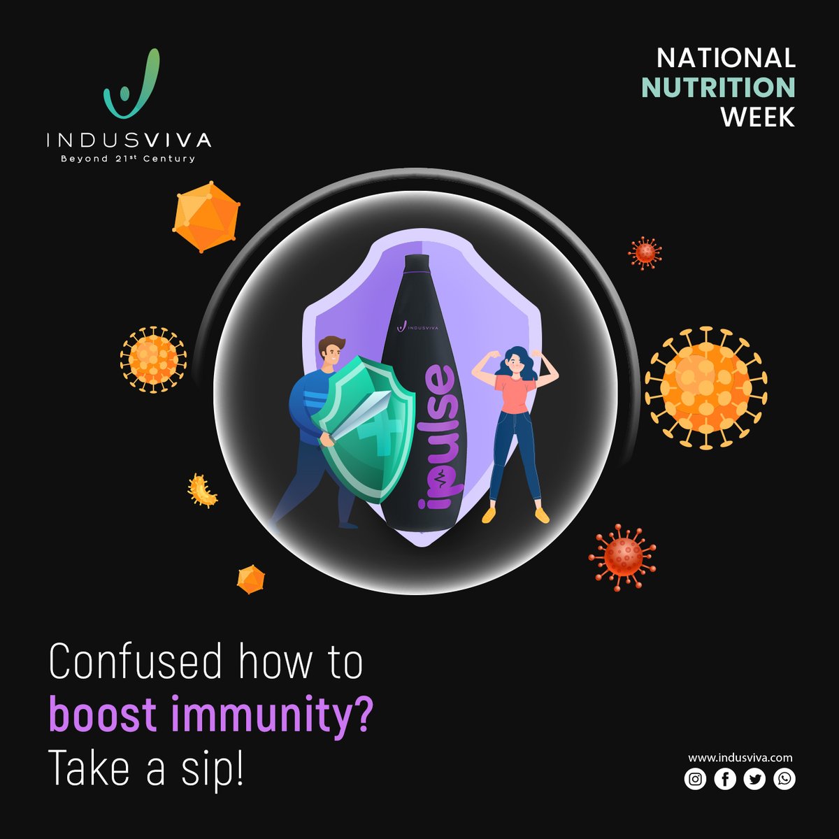 IndusvivaPvt's tweet photo. The pandemic era has made us worry about boosting immunity, but with #iPulse you can worry less.

#indusviva #NutritionWeek #NationalNutritionWeek #Nutrition #NutritionWeek2021 #National #immunityboosting https://t.co/DovFQiWbju