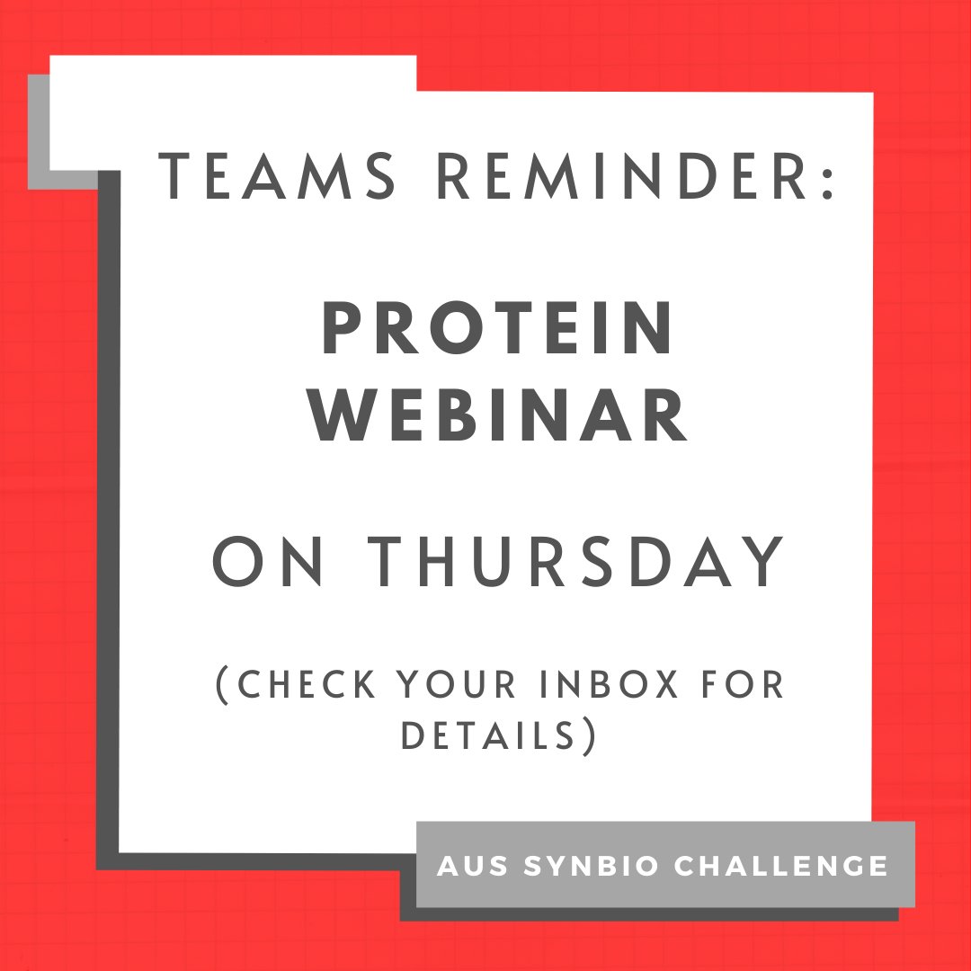 Reminder teams: We've organised an awesome seminar this Thursday on #ProteinDesign and Structure & a short update on what's coming up in the challenge!  #AlphaFold