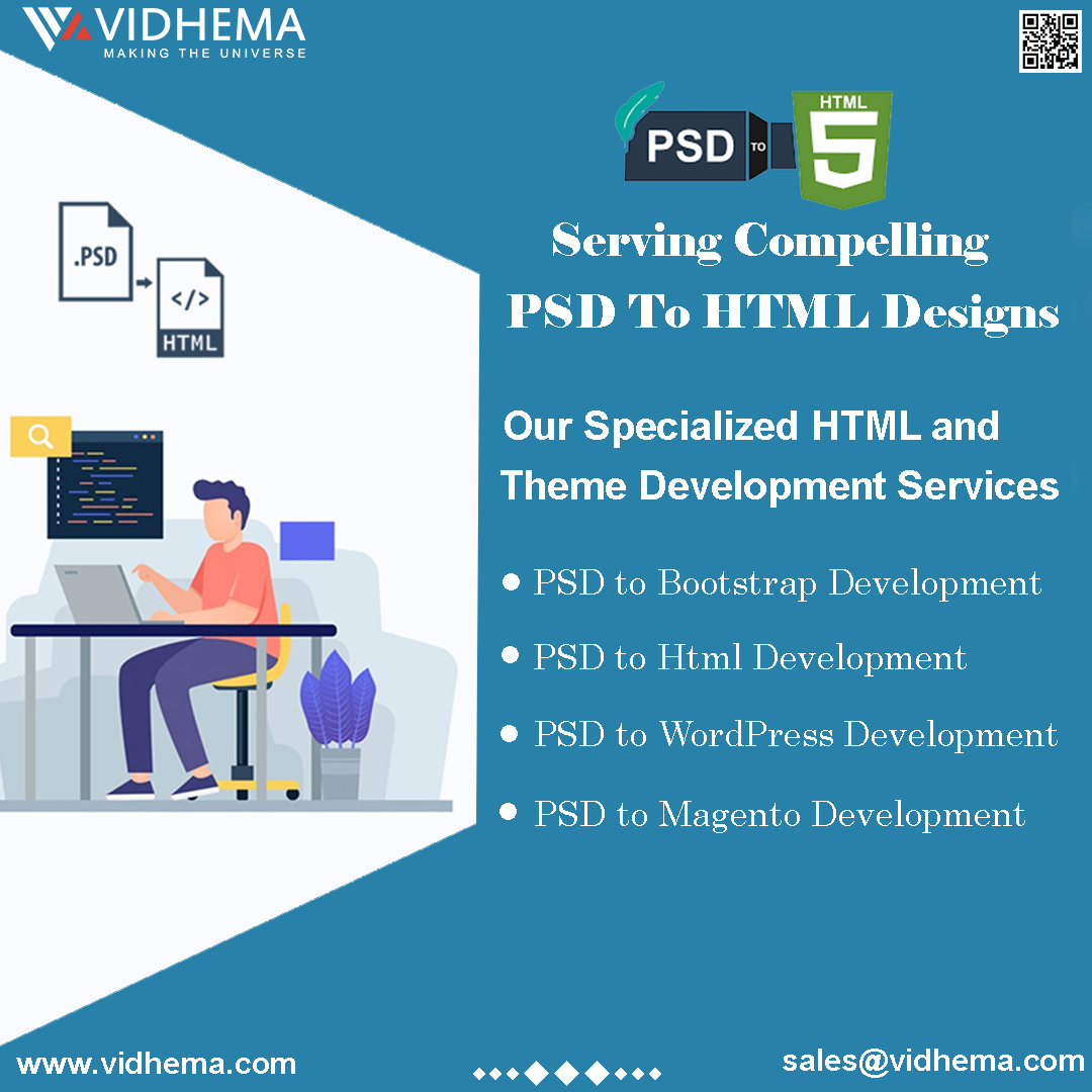 Vidhema1's tweet image. Our team of experts is well-skilled when it comes to PSD To #htmlwebsitedevelopment Services. Our developers surely change the dreams of many entrepreneurs into reality. With our developers and services, we are one of the growing and reputed companies around the corner. 
#vidhema