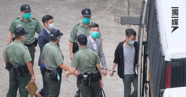 the852spirit's tweet photo. 1346: here is a photo of #Garyfan this morning, as he approached the prison vehicle being handcuffed . #907HK #HK47 https://t.co/YzSbsWaAux