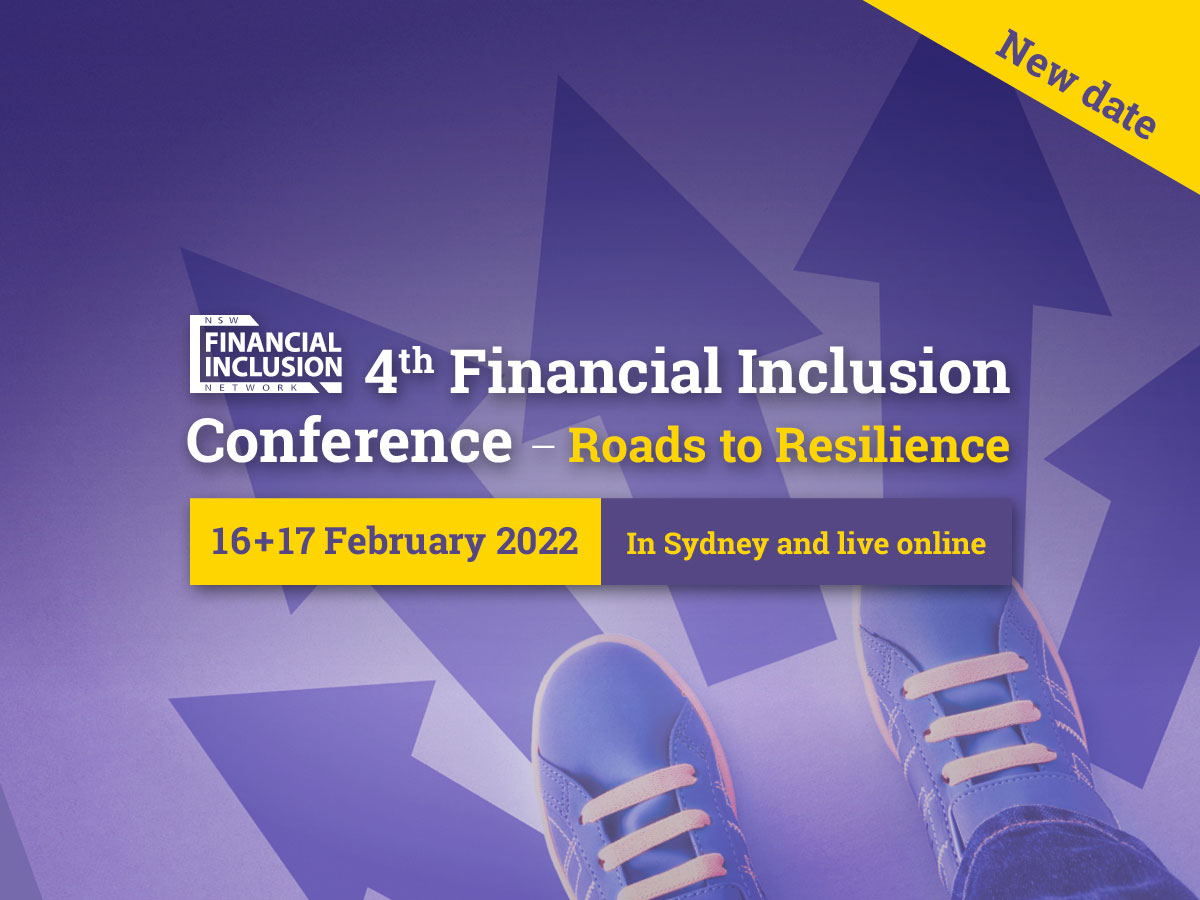 nswfin's tweet photo. The 4th Financial Inclusion Conference – Roads to Resilience has been postponed to 16+17 February 2022. Read more: https://t.co/4okoR5x94S

#nswfin #fin2021 #roadstoresilience #fiap #financialinclusion #financialresilience #conference #socialimpact #socialchange https://t.co/XE2ESOjv7a