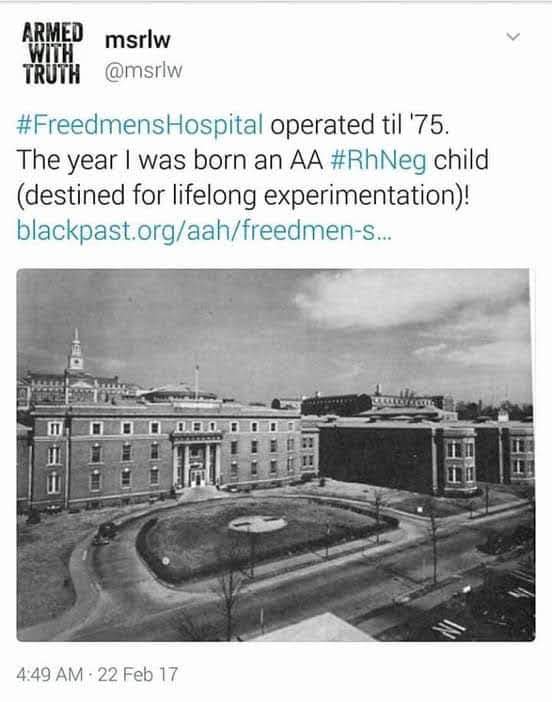 msrlw's tweet image. #FollowTheMoney Freedmen's/Howard UH... scandal, misconduct, malpractice &amp;amp; FEDERAL CONTROL... Freedmen's came into the $ to become Howard the year I was born. I've been #TargetedSinceBirth bc of my rare #DNA! #RhesusNegative #ABNegative &amp;amp; African-American. #TargetedIndividuals