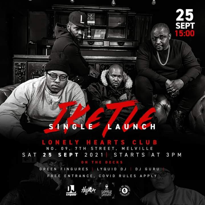 hashonefans's tweet image. NEW SINGLE COMING!!!
@HashOneZA x @Lyquid_DJ #Iketle launch at Lonely Hearts Club in Melville on the 25th of September 2021.
#BoomBapBaboonRap
#Bars
#Motswako
#Collaboration
#Relax
#TSHENASU
#djlyquid #YMSA🔴💽