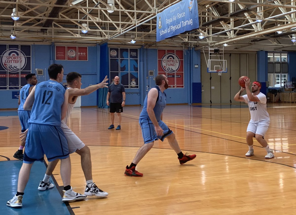 rafbasketball's tweet photo. #RAFBasketball was back playing on our home court @RAF_Cosford last week bringing new and old players back to the game. Thanks to @NuffieldTrust for their support getting our new hoops up. https://t.co/VIPR7pS3tH