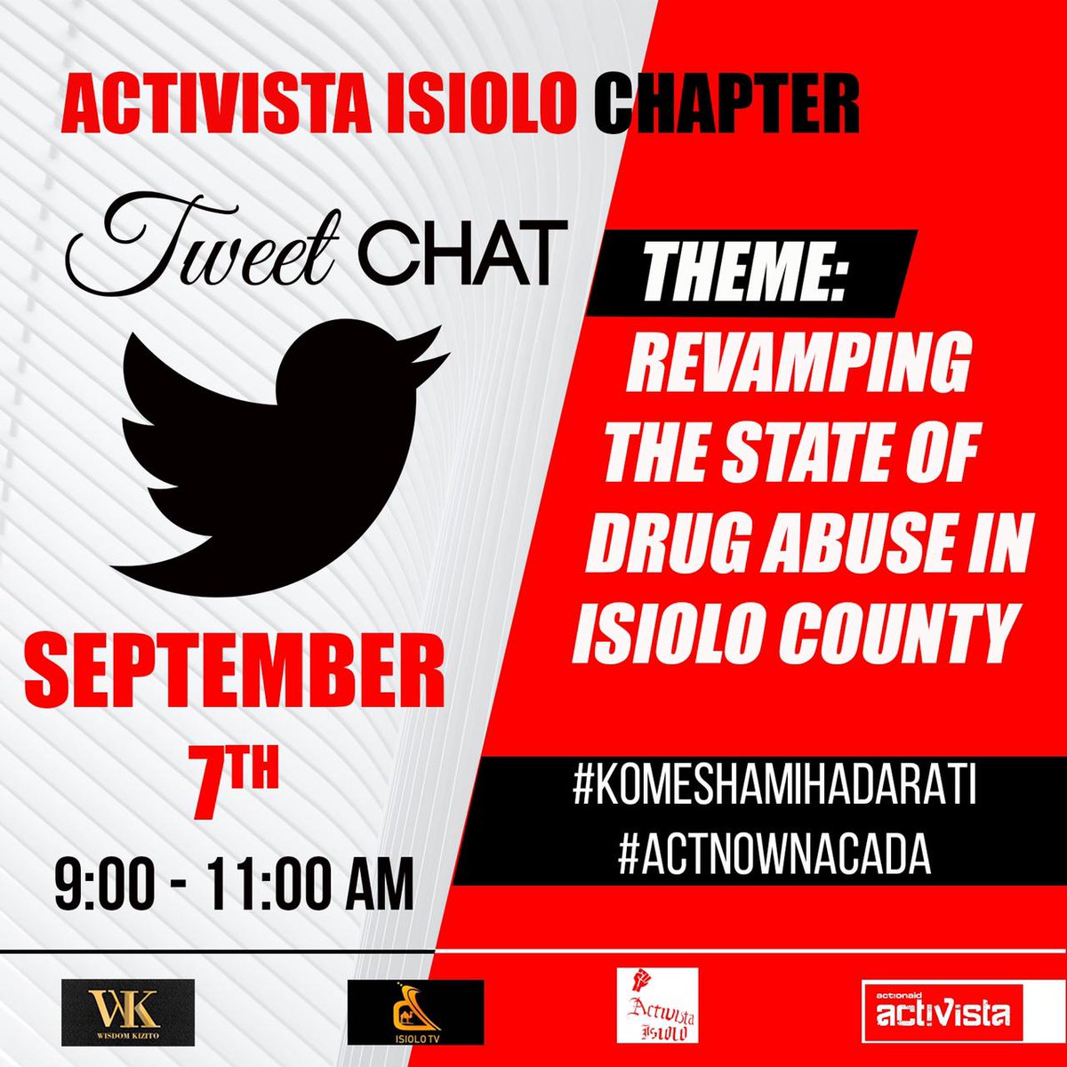 What are we missing, what is to be done exactly to wipe out drug abuse? 
#KomeshaMihadarati
#ActNowNacada
@NACADA 
@ActivistaIsiolo 
@ActionAid_kenya 
@isioloCounty011