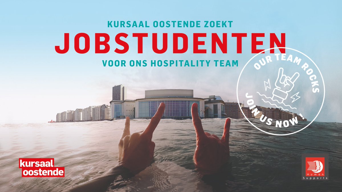 Ben je minimum 17 jaar? Heb je een oneindige smile? Kan je pintjes tappen met een deftige kraag? Stroomt klantvriendelijkheid door je aderen? Dan ben je dé persoon om het hospitality team van Kursaal Oostende te versterken.

Meer info?
kursaaloostende.be/nl/vacature-jo…