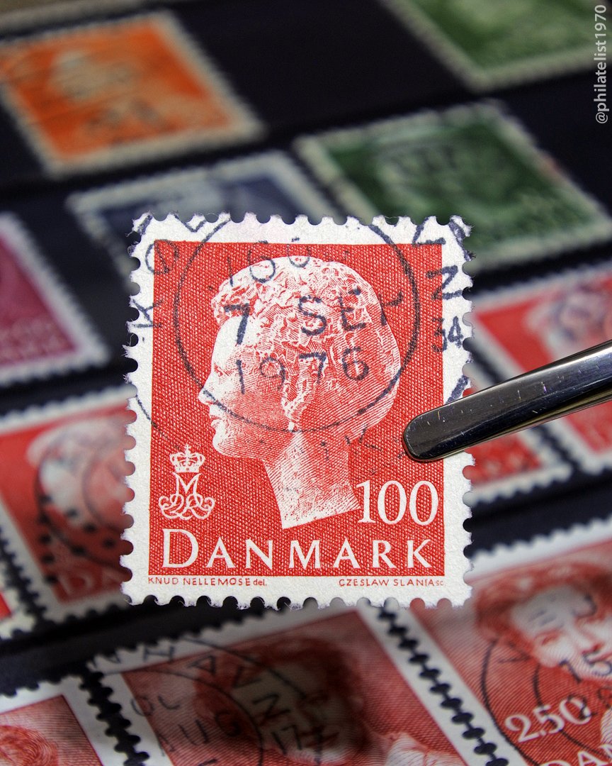 7 September 1976. For those whose birthday is on September 7! (1976, Denmark, Queen Margrethe II, 100 Øre) #philately #filatelia #collection #ephemera