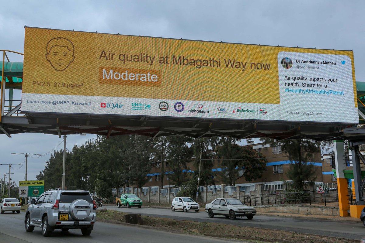Digital billboards around the Kenyan capital, will be streaming real-time air pollution measurements aiming to increase air quality awareness among the city’s inhabitants. #SustanaibleSafaricom #HealthyAirHealthyPlanet