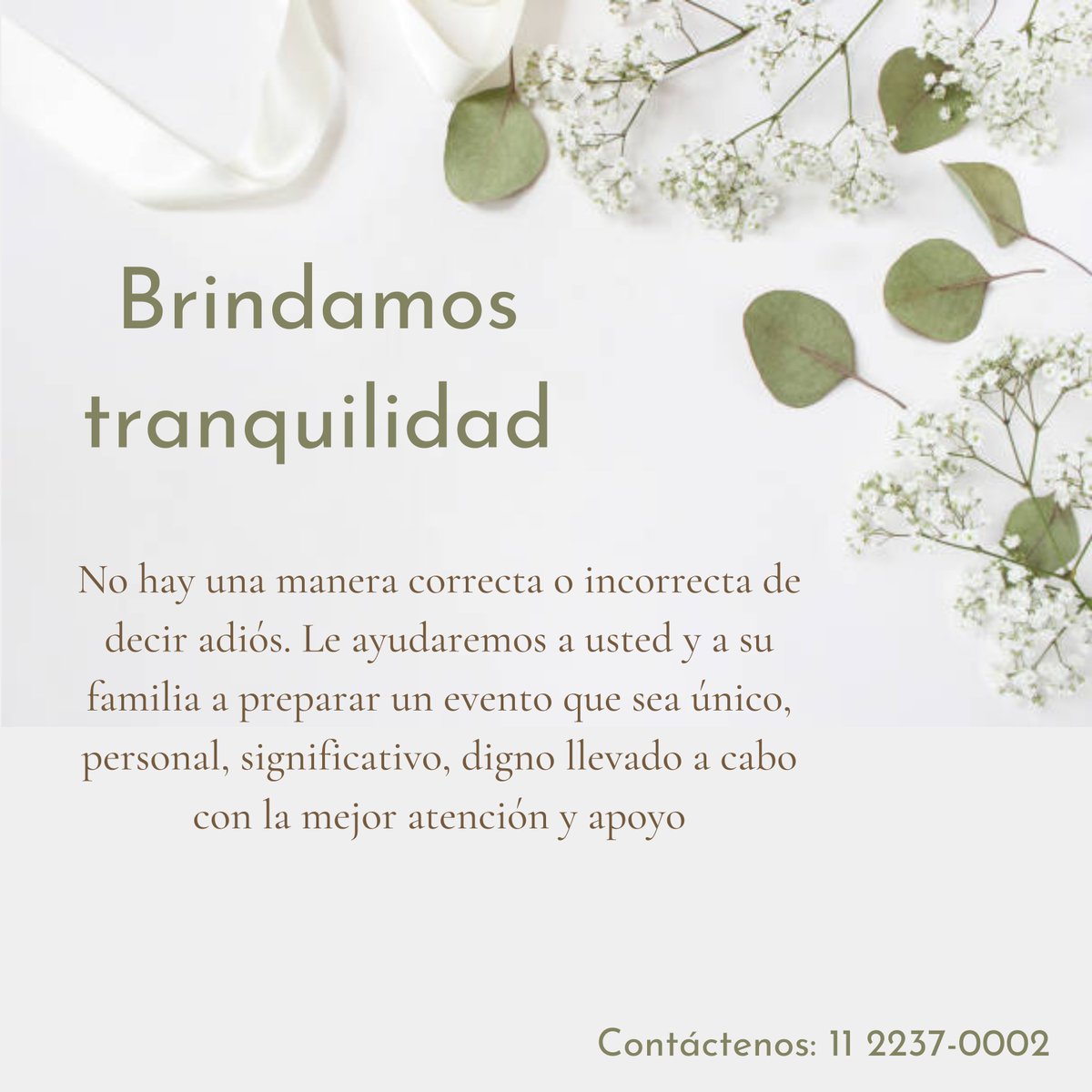 No hay una manera correcta o incorrecta de decir adiós. Le ayudaremos a usted y a su familia a preparar un evento que sea único, personal, significativo, digno llevado a cabo con la mejor atención y apoyo.

#SepeliosIndependencia #Funeraria #Despedida #Funeral #Cementerio #urna