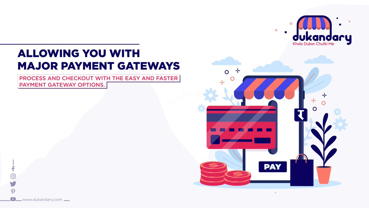 Major and Secure Payment Gateways

Make your checkout process easier, faster and secure with the major payment gateways
dukandary.com
#dukandary #paymentgateway #checkoutprocess #securecheckout #ecommercestore #ecommerceplatform #onlinestore  #onlinebusiness