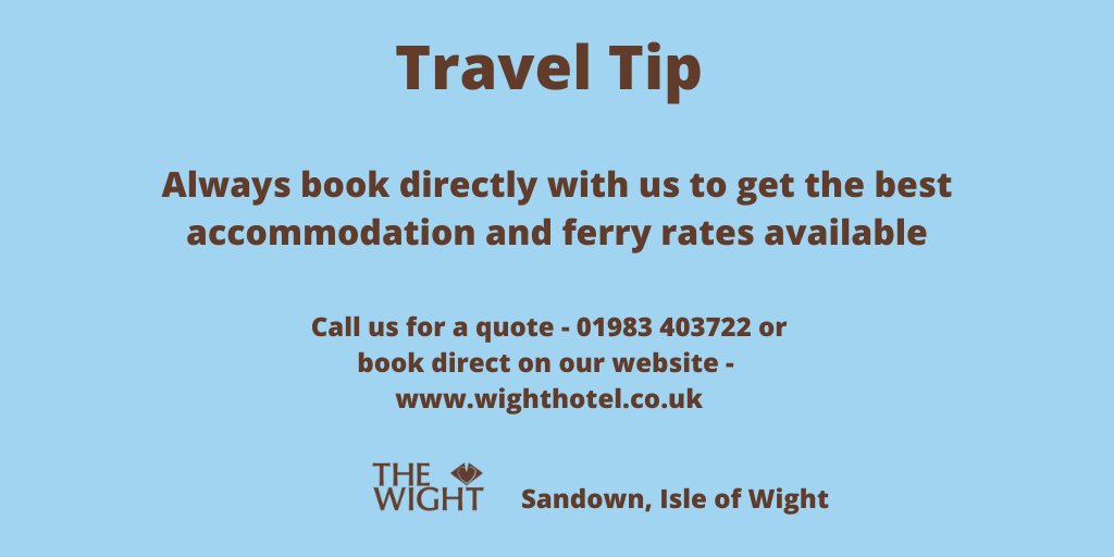 Always contact us directly for the best available accommodation and ferry rates when you visit the beautiful Isle of Wight.

#IsleofWight #TravelTuesday #bedandbreakfast #TourismHour