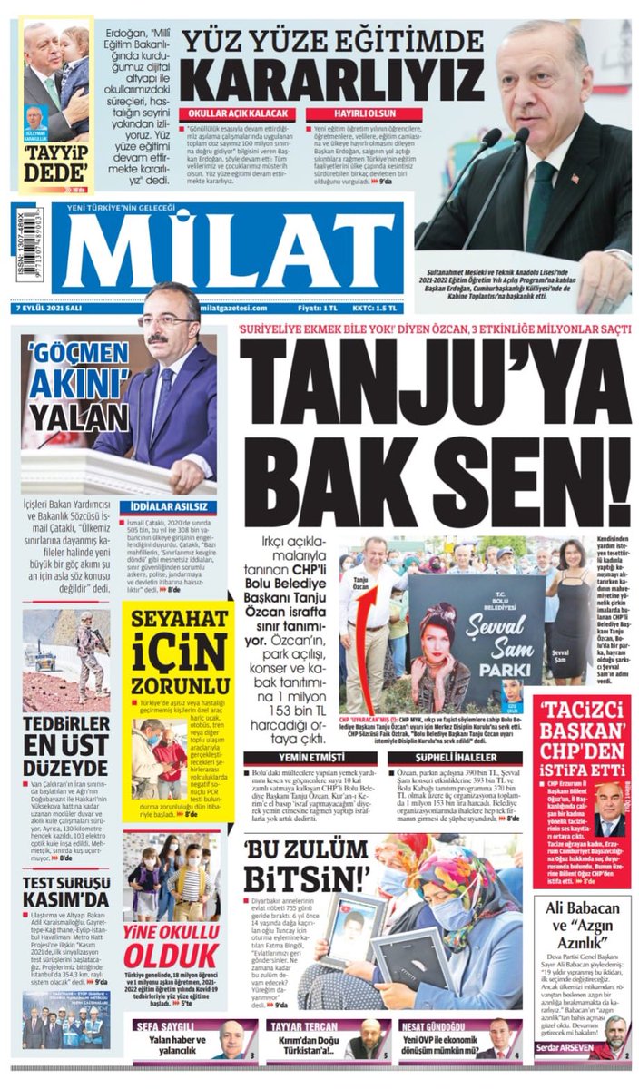 📌 7 Eylül #salı Milat’ın manşeti: TANJU’YA BAK SEN!

milatgazetesi.com