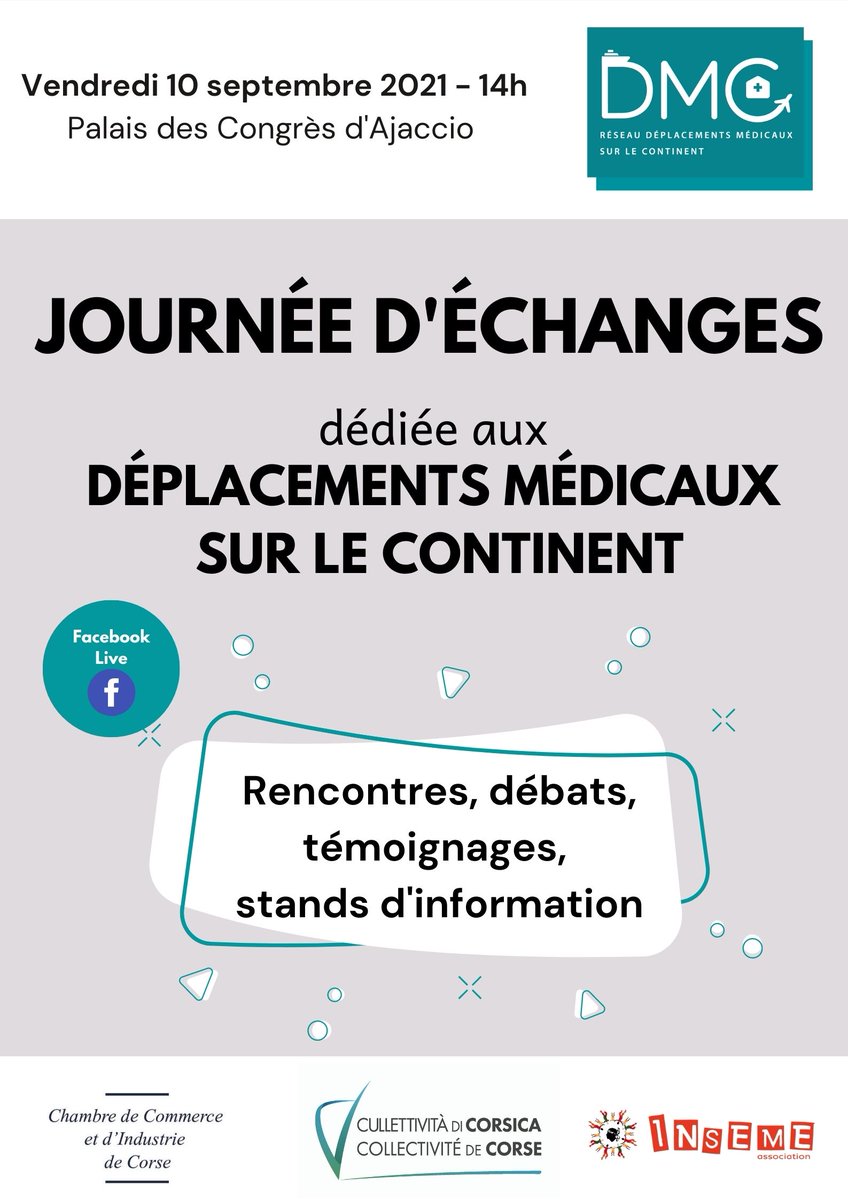 Les #Diabétiques de Corse - #AFD20 (@adc2a2b) on Twitter photo #RéseauDMC
🔴L'association Les Diabétiques de Corse - #AFD20 vous attend sur son stand pour cette journée d'information dédiée au #déplacement #médical sur le #continent organisée par <a href="/assoINSEME/">Association INSEME</a>.
⬇Le vendredi 10/09 au Palais des congrès d'Ajaccio à partir de 13h30 #RéseauDMC
🔴L'association Les Diabétiques de Corse - #AFD20 vous attend sur son stand pour cette journée d'information dédiée au #déplacement #médical sur le #continent organisée par <a href="/assoINSEME/">Association INSEME</a>.
⬇Le vendredi 10/09 au Palais des congrès d'Ajaccio à partir de 13h30