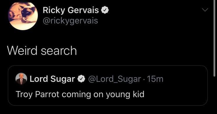 This is a great fucking tweet ⁦<a href="/rickygervais/">Ricky Gervais</a>⁩
