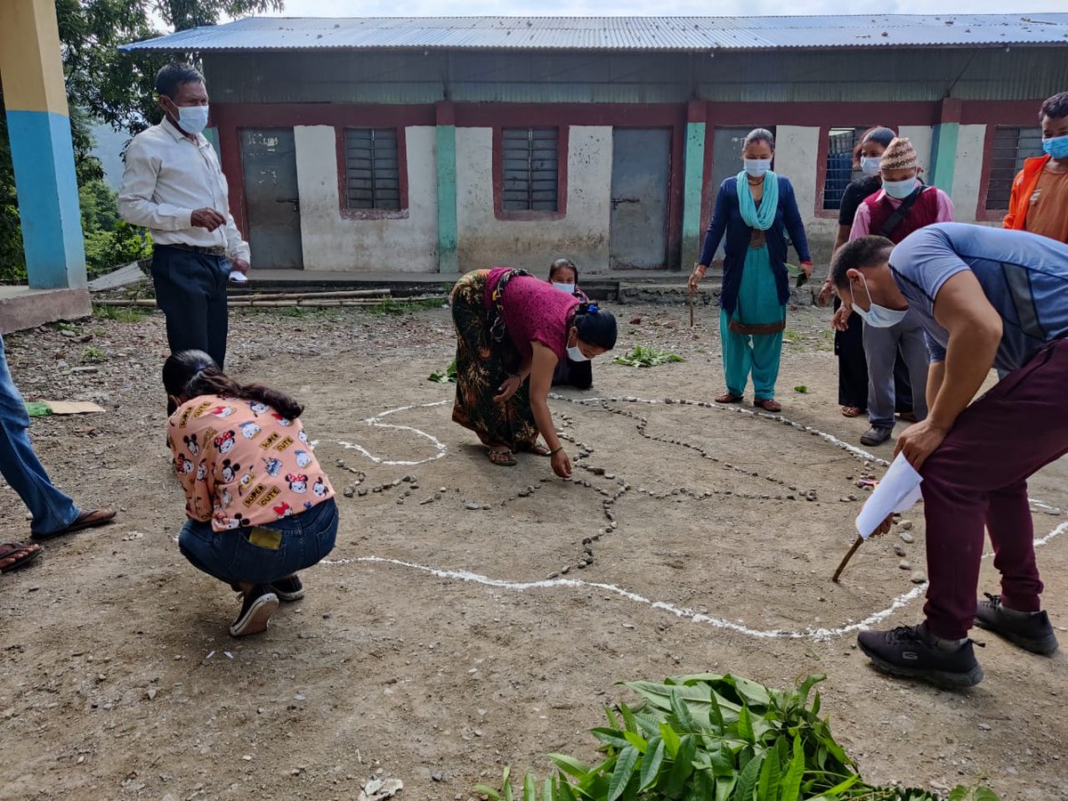 VSONepal's tweet photo. #VulnerabilityCapacityAssessment in Kuyine pani, Lekbeshi-8,Surkhet which  participated by Ward Disaster and Climate Resilience committee and community members &amp; worked together for #HazardMapping &amp; identification of #SafeSpace. The #PRAYAS project is funded by @EUinNepal. 
#VSO https://t.co/hY2c8wAjq8