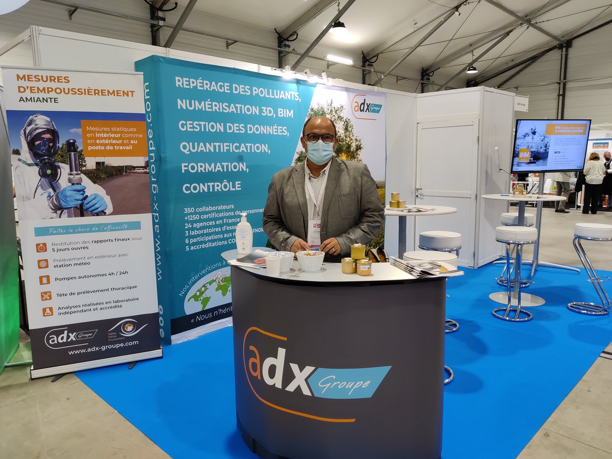 AdxGroupe's tweet photo. 🔴 En direct du #Salon des Professionnels de l’#Amiante ! Retrouvez notre équipe aujourd’hui et demain sur le stand B09, pour échanger sur vos enjeux liés à l’amiante. On vous attend ! #SPA21 https://t.co/aEQNh7Y86a