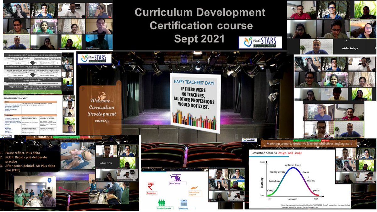 PediSTARS reaching out to 4 countries to build simulation: Empowering simulation faculty- Virtual  curriculum development certification course. Thank you all facilitators for making it joyful
#telesimulation #distancesimulation