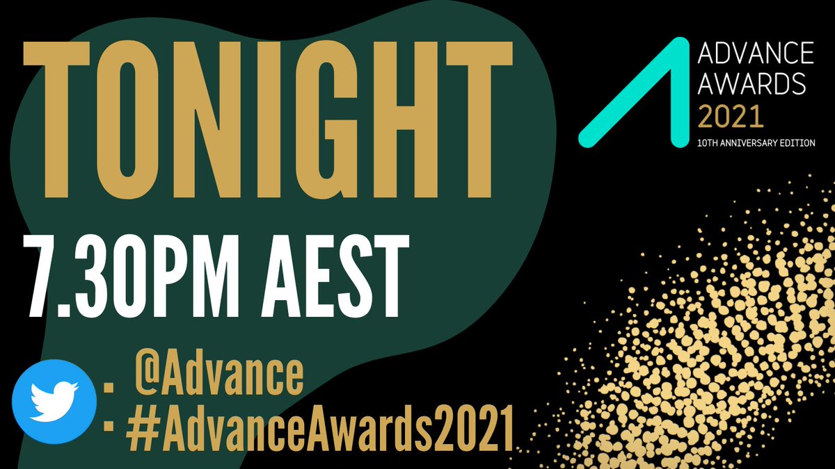 #AdvanceAwards2021 | We are now only hours away from the 10th annual Advance Awards 2021! Join the LIVE conversation during the awards by following us on twitter at <a href="/Advance/">Advance Global Australians</a> and using the hashtag #AdvanceAwards2021.

Get your tickets here > events.humanitix.com/advance-awards…