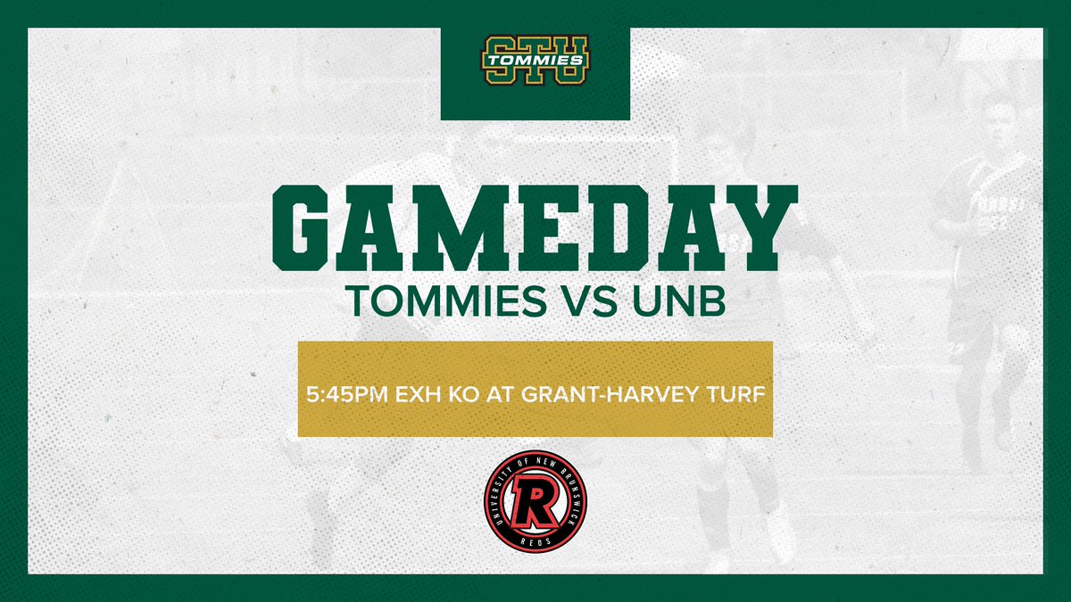 TommiesSTU's tweet image. It&apos;s Game Day at Grant-Harvey Turf Field!

Check out the Battle of the Hill in pre-season exhibition action.  Kick-off is at 5:45pm

Best of all - It&apos;s FREE Admission!!

#reTurnToacTion