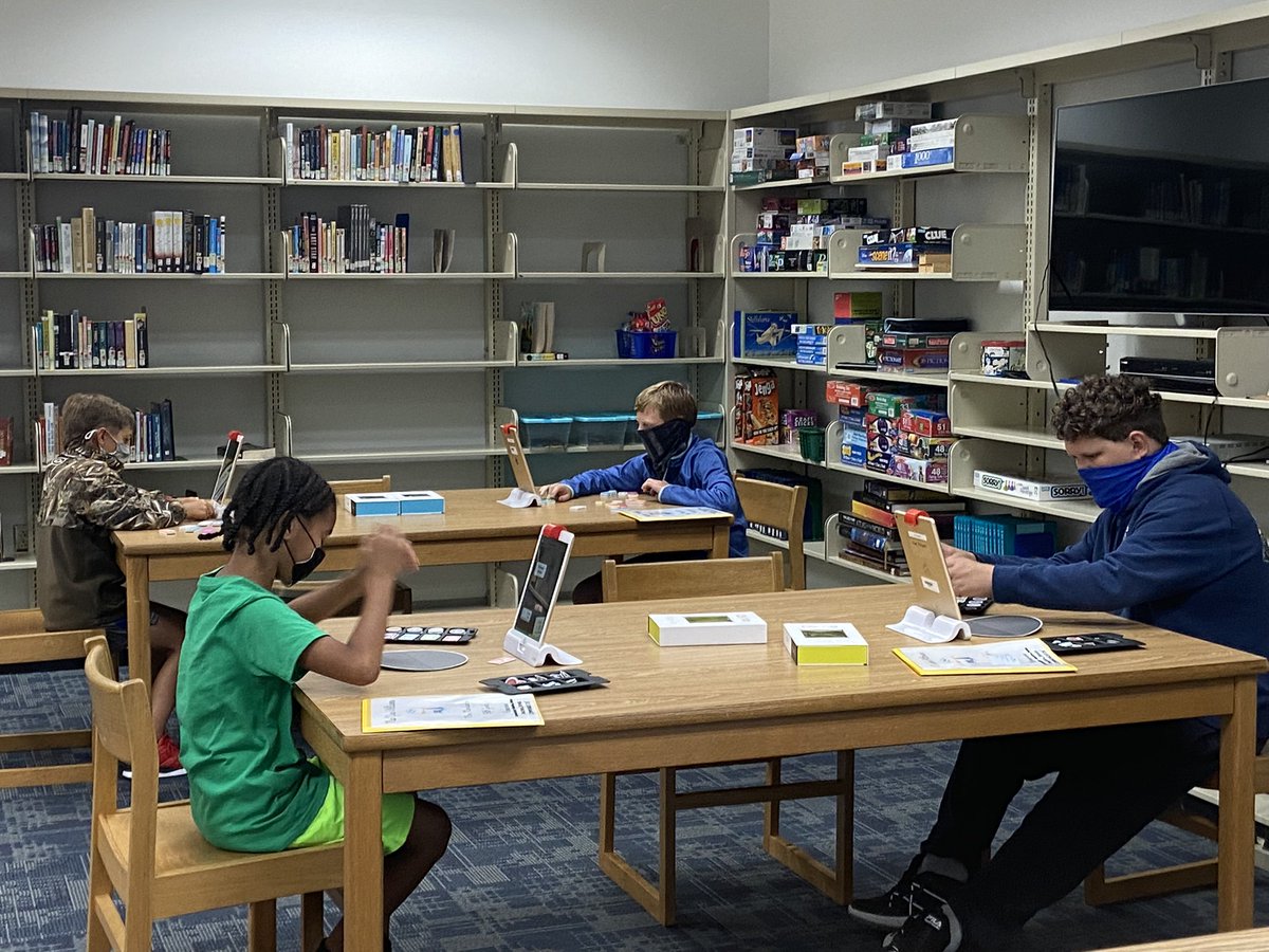 So thankful to have students back in the media center learning with <a href="/PlayOsmo/">Osmo</a>! We haven’t been able to use these materials since March, 2020! <a href="/Steve_Basnight/">Steve Basnight</a> <a href="/Etheridge_Allie/">MES ROCKS!</a> #doingwhatsbestforstudents