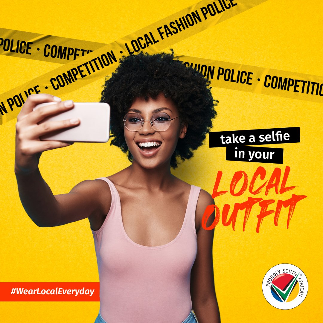 ProudlySA's tweet photo. Win one of 4 x locally-made designer outfits worth R10 000 in our #WearLocalEveryday competition. To enter, post a picture of yourself wearing a local outfit of your choice, tag Proudly SA and the designer/brand and post on Facebook, Twitter or Instagram using #WearLocalEveryday https://t.co/LLnjIpHZkX