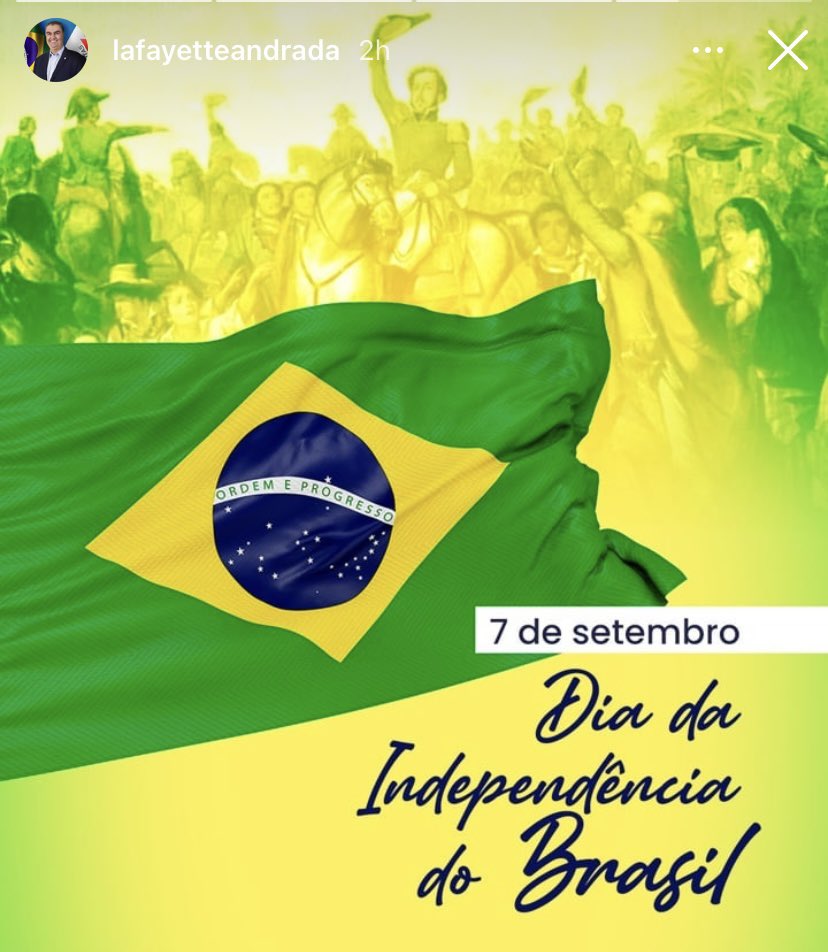 “Ouviram do Ipiranga às margens plácidas, de um povo heróico o brado retumbante. E o sol da liberdade em raios fúlgidos brilhou no céu da pátria nesse instante!” #PatriaAmadaBrasil #IndependenciadoBrasil