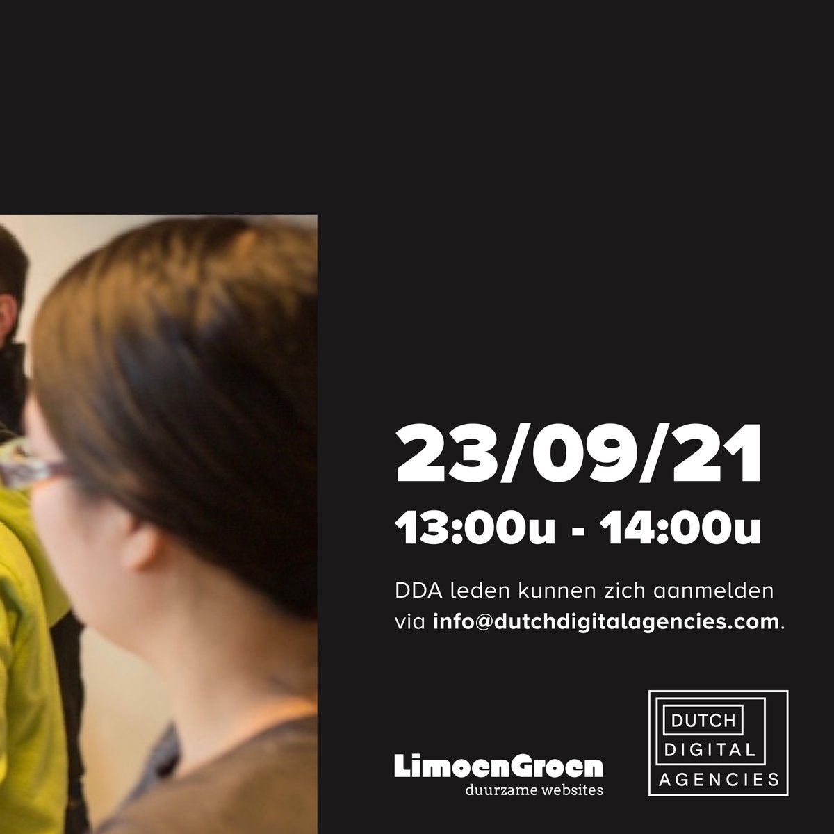 LimoenGroen (@limoengroen) on Twitter photo Op donderdag 23 september organiseren wij samen met <a href="/DDA_NL/">DutchDigitalAgencies</a> en <a href="/levellevel/">Level Level</a> een #Kennissessie over #DigitaleToegankelijkheid. Onze eigen <a href="/marloes_bosch/">Marloes Bosch</a> geeft tips over de #Implementatie en #Delivery om je #Webtoegankelijkheid te verbeteren.
Meer info: limoengroen.nl/nieuws/webbureโฆ. Op donderdag 23 september organiseren wij samen met <a href="/DDA_NL/">DutchDigitalAgencies</a> en <a href="/levellevel/">Level Level</a> een #Kennissessie over #DigitaleToegankelijkheid. Onze eigen <a href="/marloes_bosch/">Marloes Bosch</a> geeft tips over de #Implementatie en #Delivery om je #Webtoegankelijkheid te verbeteren.
Meer info: limoengroen.nl/nieuws/webbureโฆ.