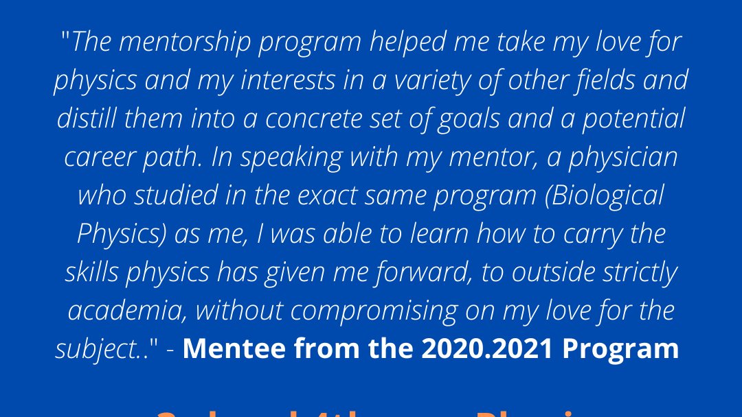 U Of T Physics On Twitter Apply Now To The Physics Mentorship Program 