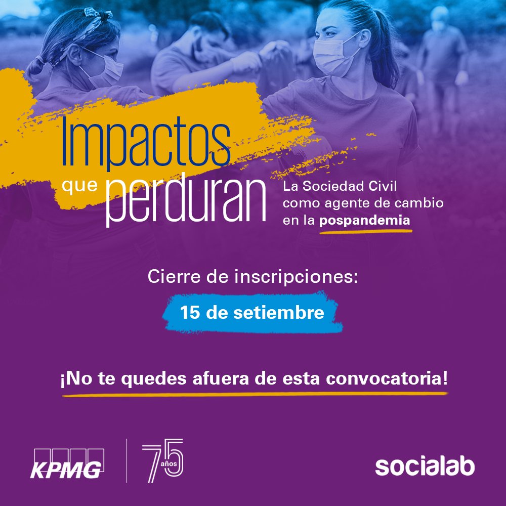 SocialabUy's tweet image. #ImpactosQuePerduran | En el marco de nuestro 75° aniversario, invitamos a ONGs a postular para fortalecer su impacto y trabajar en su sostenibilidad. Consolidá la huella de tu organización en la sociedad. 

🌐 Más info y postulaciones bit.ly/3BadYp6