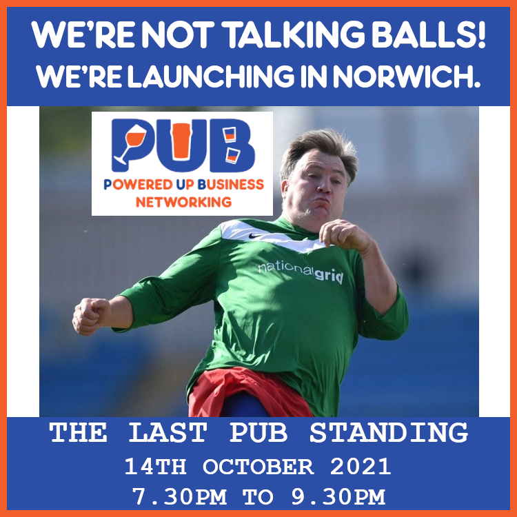 October 14th, we'll be walking across muddy fields, avoiding the cows and through the main country lanes into Norwich for our launch event. It'll be a great night where there will be no football talk, at all!

Get tickets here: eventbrite.co.uk/e/powered-up-b…

#Norwichbusiness