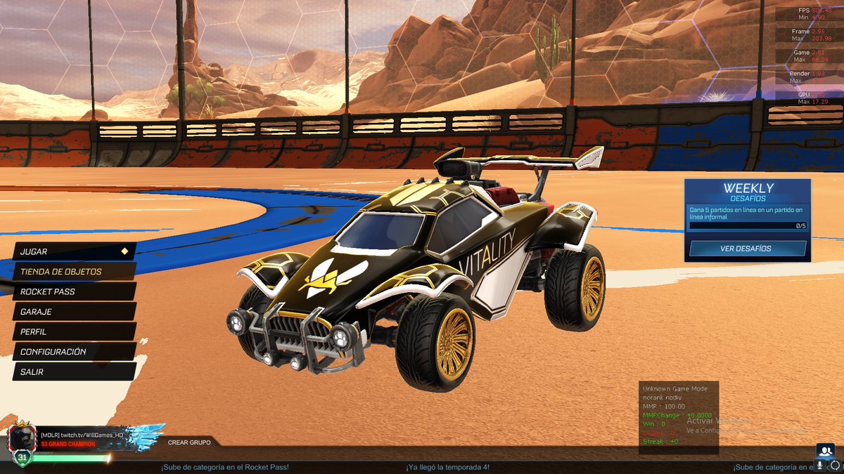 willgameshd's tweet image. ⏰16:00
📡 Directo Rocket League 2vs2 
 📺twitch.tv/willgames_hd