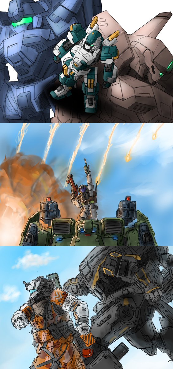 アーマー兵士と巨大ロボと乳のでかい女が好きで漫画を描きます #9月になったのでフォロワーさんに自己紹介しようぜ 